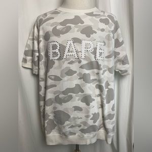 Vintage A Bathing Ape Bape ABC White Camo Swarovski Crystal Mens XL Sweater Rare